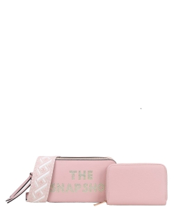 Fashion Mini Crossbody Bag With Wallet Set TB1-8965A PINK